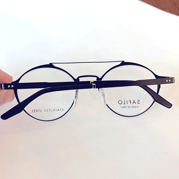 Brand New SAFILO Stainless Steel Matt Black Eyeglass Frame - Made in Italy. - Picture 3 of 8